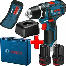 Bosch GSR 12V-15 Professional inkl. 2 x 2 Ah + Koffer 060186810G