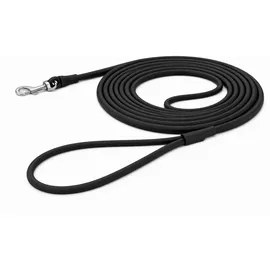 Karlie Hundeleine – Trainings- und Suchleine mit Handschlaufe – 5m x 6mm – Flamingo Caspar Schwarz – Biothane – Karabiner verchromt