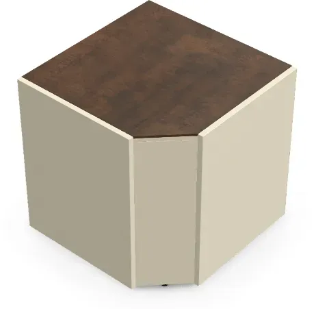 Brabura CT 90 Eckmodul - Iron Corten / Perle Blanche