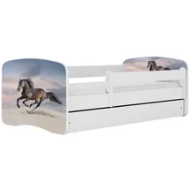 raumhirsch furniture Kinderbett mit Pferd 80 x 160 cm Holzwerkstoff weiß