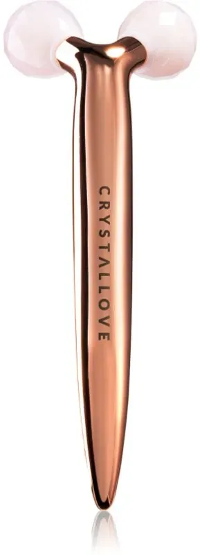 Crystallove Rose Quartz 3D Lift & Sculpt Facial Roller Massage Hilfsmittel 1 St.