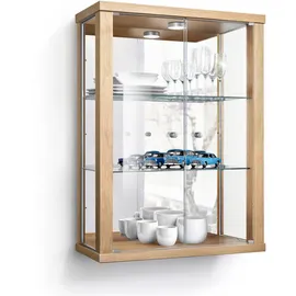 K-Möbel Hängevitrine C1013 80 x 60 x 25 cm Braun