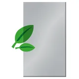 BM Massivholz Sichtschutzelement 120 x 180 cm grau Glas