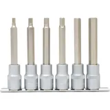 KS Tools 1/2" Bit-Stecknuss-Satz Innensechskant, lang, 6-tlg.
