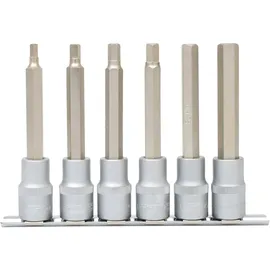 KS Tools 1/2" Bit-Stecknuss-Satz Innensechskant, lang, 6-tlg.