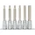 KS Tools 1/2" Bit-Stecknuss-Satz Innensechskant, lang, 6-tlg.