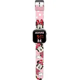 kids-euroswan Minnie LED-Digitaluhr 0 mm Kunststoff Rosa Silikonarmband Rosa