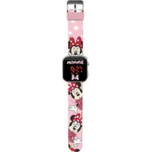kids-euroswan Minnie LED-Digitaluhr 0 mm Kunststoff Rosa Silikonarmband Rosa