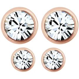 Elli Ohrstecker Set Roségold 925 Sterling Silber 2er Set mit Kristall