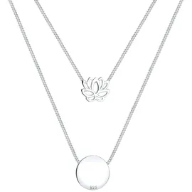 Elli Lotusblume Om Symbol Yoga Mantra Layer 925 Silber