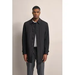 Kurzmantel BUGATTI, Herren, Gr. 27, schwarz, 100% Polyester, unifarben, casual, normal, Langarm normaler Saum, Mäntel, mit wasserabweisender Eigenschaft