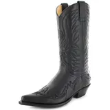 Fashion Boots Unisex Cowboy Stiefel BU1005 Schwarz Westernstiefel Cowboystiefel 43 EU - 43 EU