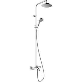 Hansgrohe Vernis Blend Duschsystem, Thermostat, mit Wannenthermostat, chrom
