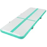 ECD Germany Aufblasbare Gymnastikmatte Turnmatte Airtrack 3m Mint-grün, 10 cm Dicke, Tumbling Matte Air Matte Track Trainingsmatte Fitnessmatte Sportmatte Yogamatte mit Tragetasche & elektr. Luftpumpe