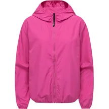 Ragwear Outdoorjacke "Vinzie C", Damen, Gr. M (38), pink (magenta), 100% Polyester, lässig geschnitten hüftlang, hoch geschlossener Ausschnitt, Ärmel ohne Ärmelschlitz elastischer Bund mit Gummizug, Jacken Outdoorjacke, Extraleichte Übergangsjacke mit Kapuze