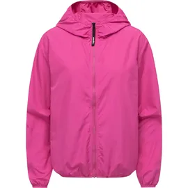 Ragwear Outdoorjacke "Vinzie C", Damen, Gr. M (38), pink (magenta), 100% Polyester, lässig geschnitten hüftlang, hoch geschlossener Ausschnitt, Ärmel ohne Ärmelschlitz elastischer Bund mit Gummizug, Jacken Outdoorjacke, Extraleichte Übergangsjacke mit Kapuze
