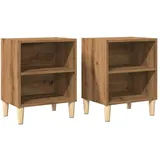 vidaXL Nachtschrank Artisan-Eiche 40 x 30 x 50 cm Braun