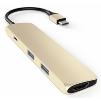 Satechi Aluminium Multi-Port Slim gold, USB-C 3.0 (ST-CMAG)