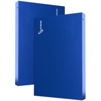 SUHSAI Tragbare Externe Festplatte USB 2.0 HDD Speicherlaufwerk 1 TB Ultra Slim Metalldesign Hochgeschwindigkeits-Datenübertragungsfestplatte Kompatibel mit PC, Mac, Windows, Desktop (Blau)