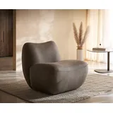 DELIFE Cocktailsessel Zena, Taupe Vintage 75x85 cm Loungesessel grau