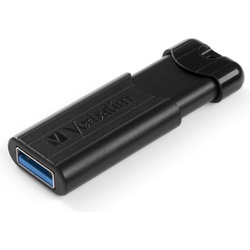 Verbatim Pinstripe (16GB, USB 3.0) (16 GB, USB 3.2), USB Stick, Schwarz