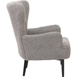 Mendler Lounge-Sessel HWC-K37 Chenille 75 x 80 x 75 cm grau mit Kissen