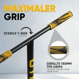 Apollo Stunt Scooter Profi Stuntroller Kinderroller "Eagle" - schwarz/gold - Gold