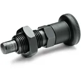 GANTER Normelemente | Rastbolzen - GN 817-10-12-BK | Ohne Rastsperre | Stahl brüniert | Raststift gehärtet| 1 Stück