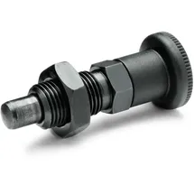 GANTER Normelemente | Rastbolzen - GN 817-10-12-BK | Ohne Rastsperre | Stahl brüniert | Raststift gehärtet| 1 Stück