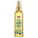 African Pride Olive Miracle Schwereloser Hitzeschutz & Haarglanznebel, bekämpft Feuchtigkeit und schützt vor Hitzeschäden, angereichert mit Oliven- und Teebaumölen, 118 ml
