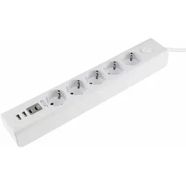 ChiliTec Steckdosenleiste 1,5 m Weiß 5 St.