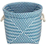 MSV Wäschekorb, 32 x 27 cm, Metall, Blue, 32x32x27