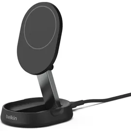 Belkin BoostCharge Pro Qi2 verstellbare kabellose magnetische Ladestation mit Qi2 (15 W) schwarz