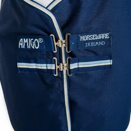 Horseware Ireland Amigo Ripstop 900D Fleece Lined 50g 130cm, Navy/Titanium Grey