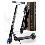 Apollo Scooter LED Federung| klappbar Verstellbar, - Schwarz SCHWARZ|SCHWARZ No Size