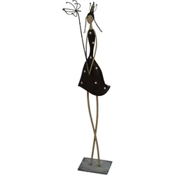 Dekofigur AM DESIGN "Blumenfee aus Metall", braun, B:13,97cm H:69,85cm, Metall, Dekofiguren, in Handarbeit gefertigt