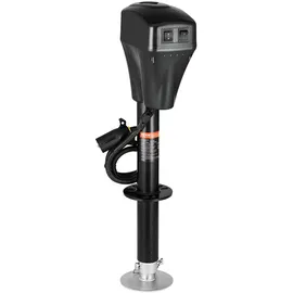 Vevor Elektrischer Anhängerheber, 2267 kg, Wohnmobil-Anhängerstütze mit 7-poligem Stecker, manueller Kurbel & Wagenheberabdeckung, 255-860 mm Hub, für Anhänger, Wohnmobile & Wohnwagen, schwarz