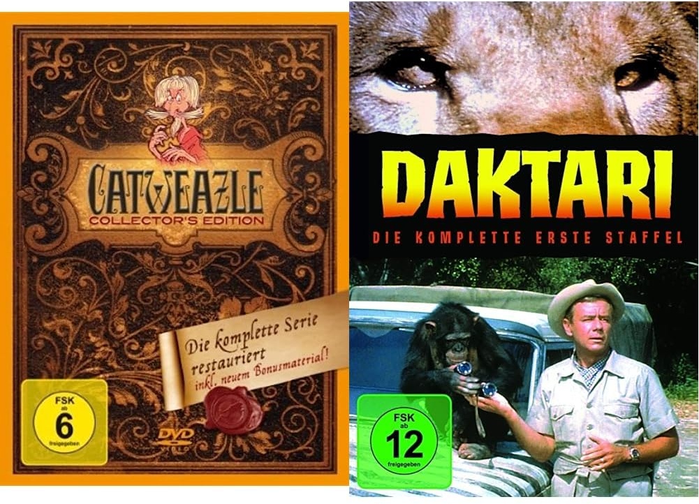 Catweazle - Staffel 1&2 [Collector's Edition] [6 DVDs](Englisch, Deutsch) & Daktari: Die komplette erste Staffel [4 DVDs]