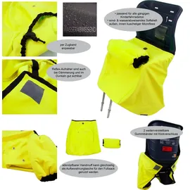 BambiniWelt by Rafael K. BambiniWelt Kinder Beinwärmer Fußsack für Fahrradsitz Römer mit Handmuff Microfleece, Wind- und wasserabweisend, grau