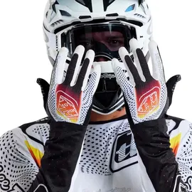 Troy Lee Designs Air Optic Handschuhe, schwarz-weiss-rot, Größe XL