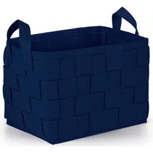 N8WERK Aufbewahrungskorb Filz mit Griff 35 x 25 x 25 cm blau