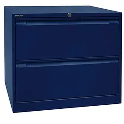 BISLEY DF3 Hängeregistraturschrank oxfordblau 2 Schubladen 80,0 x 62,2 x 71,1 cm