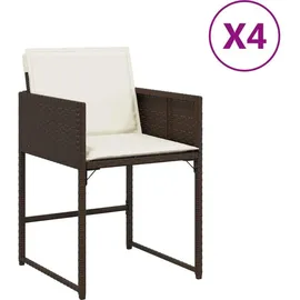vidaXL Gartenstuhl 54 x 27 x 54 cm braun 4 St.