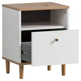 Schildmeyer Nachtschrank Hilda 40,3 x 33 x 52,2 cm Weiß