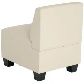 Mendler Modular Sessel ohne Armlehnen, Mittelteil Lyon, Kunstleder ~ creme