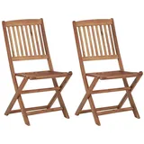 vidaXL Gartenstuhl 48,5 x 57 x 91 cm akazie/braun 2 St.