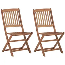 vidaXL Gartenstuhl 48,5 x 57 x 91 cm akazie/braun 2 St.