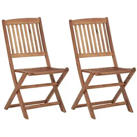 vidaXL Gartenstuhl 48,5 x 57 x 91 cm akazie/braun 2 St.