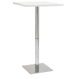 miliboo Bartisch quadratisch 80 x 80 x 110 cm Weiß