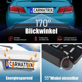 CARMATRIX Rückfahrkamera Solar Funk